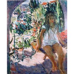 Dimitrie Berea, Young Girl on the French Riveira, Painting