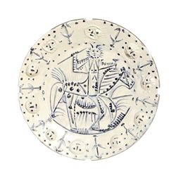 Pablo Picasso, Cavalier Faun (Ramie 337), Round Ceramic Dish Plate