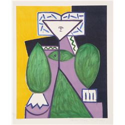 Pablo Picasso, Femme en Vert et Mauve, Lithograph
