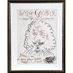 Pablo Picasso, Exhibition Sala Gaspar, Offset Lithograph Poster