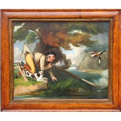 Duck Hunter, Oil Painting