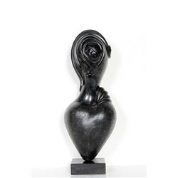 Russian Broken Hearted Woman, Cast Resin Sculpture