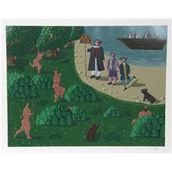 Oscar De Mejo, Pilgrim Landing, Silkscreen