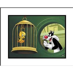 Looney Tunes Original Giclee Bird in a Guilty Cage Art