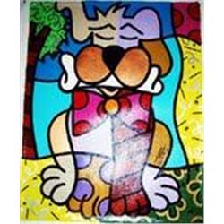 Jozza Original Painting on Canvas Pop Art Dog