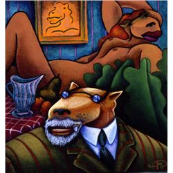 Markus Pierson 'COYOTE PORTRAIT OF MATISSE' Canvas
