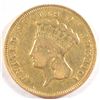 Image 1 : 1857S  $3 gold  VF/XF   est $1100-$1200