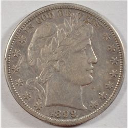 1899S  Barber half $  VF/XF scratched  est $100-$120