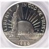 Image 2 : 1986S Statue Liberty half $  PCGSPR69DCAM  est $20-$25