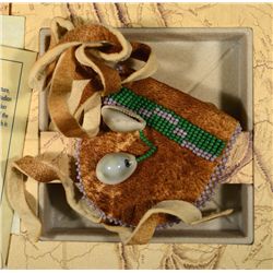 2004 LEWIS AND CLARK COIN AND POUCH SET. POUCH MADE BY, DONNA WOOD