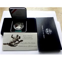 JACKIE ROBINSON PROOF COMMEMORATIVE SILVER DOLLAR