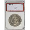 Image 1 : PCI Red Label 1895-O Morgan $, MS60 cleaned, a real BU, lightly cleaned long ago