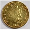 Image 1 : 1836 2 1/2 Lib Gold, AU, popular classic type, lightly cleaned long ago,