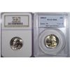 Image 1 : 1954S Washington quarter PCGS66 and a 57D  NGC65