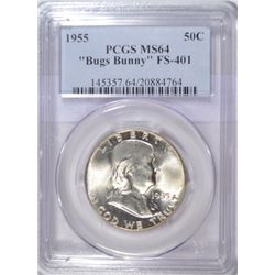 1955  "BUGS BUNNY" half $  PCGS64 FS-401