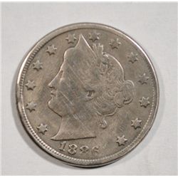 1886 LIBERTY "V" NICKEL VG CLEANED