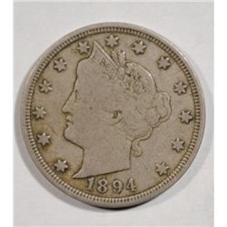 1894 LIBERTY "V"  NICKEL VF