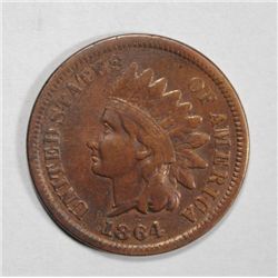 1864L  Indian penny  F/VF  strong L est  $130-$140