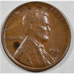 1931S   Lincoln penny  BU  BRN nice lusterous surface