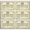 Image 1 : Fiji 1942 1 Shilling Uncut Sheet of 6