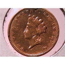 1855 $1 Gold Piece VF20