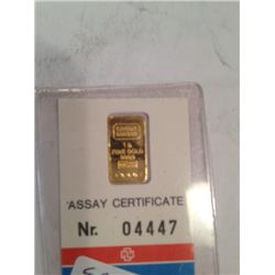 1 GRAM PURE GOLD CREDIT SUISSE BAR