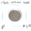 Image 1 : 1905 INDIAN HEAD PENNY RED BOOK VALUE IS $7.00 *VERY FINE GRADE*!!