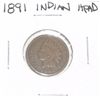 Image 1 : 1891 INDIAN HEAD PENNY *PLEASE LOOK AT PICTURE TO DETERMINE GRADE*!!