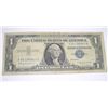 Image 1 : 1957 B SERIES $1 SILVER CERT BILL SERIAL # V54196843A *PLEASE LOOK AT PIC TO DETERMINE GRADE*!!