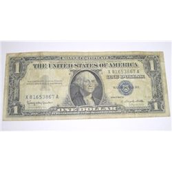 1957 B SERIES $1 SILVER CERTIFICATE BILL SERIAL # X81653867A *PLEASE LOOK AT PIC TO DETERMINE GRADE*