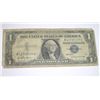 Image 1 : 1957 B SERIES $1 SILVER CERTIFICATE BILL SERIAL # W13795108A *PLEASE LOOK AT PIC TO DETERMINE GRADE*