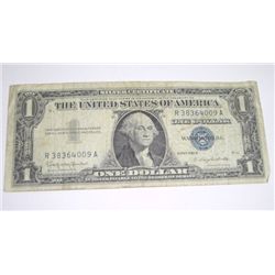 1957 B SERIES $1 SILVER CERTIFICATE BILL SERIAL # R38364009A *PLEASE LOOK AT PIC TO DETERMINE GRADE*
