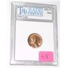 Image 1 : 1964 RED PENNY *EXTREMELY RARE CERTIFIED MS-65 RED HIGH GRADE*!!