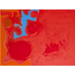 Patrick Heron (1920-1999) - CERULEUM FRAGMENT IN REDS: JUNE 1970