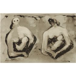 Henry Moore OM CH FBA(1898-1986) - SISTERS WITH CHILDREN, 1979