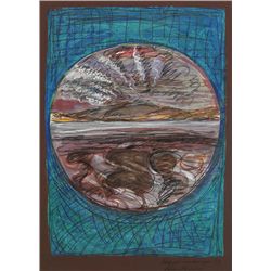 Brian Bourke HRHA (b.1936) - DONEGAL LANDSCAPE [BLUE], 1974