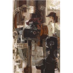 George Campbell RHA (1917-1979) - STILL LIFE WITH BLACK PARAFFIN HEATER, 1967