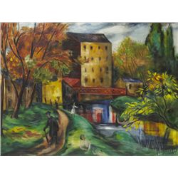 Norah McGuinness HRHA (1901-1980) - AUTUMN PROMENADE, 1948 [DARTRY, DUBLIN]