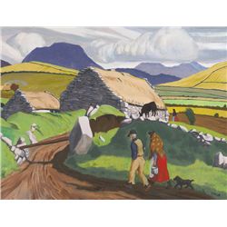 Harry Kernoff RHA (1900-1974) - THE TWELVE PINS, RENVYLE, CONNEMARA