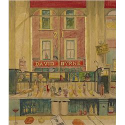 Harry Kernoff RHA (1900-1974) - DAVY BYRNE'S PUB, DUKE STREET, FROM THE BAILEY, DUBLIN, 1941