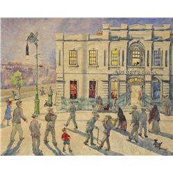 Harry Kernoff RHA (1900-1974) - LIBERTY HALL, DUBLIN (NIGHT), 1934