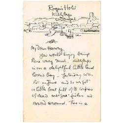 Jack Butler Yeats RHA (1871-1957) - ILLUSTRATED LETTER FROM YEATS AT ROGER'S HOTEL, KILLYBEGS, COUNT