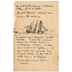 Jack Butler Yeats RHA (1871-1957) - ILLUSTRATED HALF LETTER FROM JACK BUTLER YEATS TO THOMAS ARNOLD 
