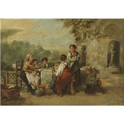 Robert Mannix (fl. 1858-1911) - THE MIDDAY MEAL [AFTER KAREL FRANS PHILLIPPEAU], 1835