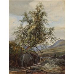 John Faulkner RHA (1835-1894) - A STREAM IN GLENFINNAN, INVERNESS, SCOTLAND, c.1860s