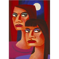 Graham Knuttel (b.1954) - GIRLS BY MOONLIGHT