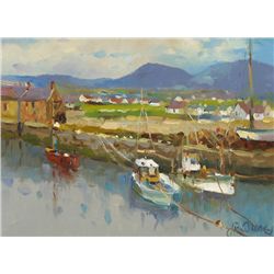Liam Treacy (1934-2004) - HARBOUR SCENE