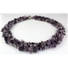 Image 2 : 661CTW 18" AMETHYST CHIPPED STONE NECKLACE METAL LOCK P