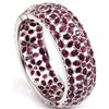 Image 2 : Ruby Bangle Bracelet 92.5 Sterling Silver 54 Grams Diam