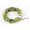 Image 2 : 261.72CTW 7in. GREEN CHARTREUSE CHIPPED BRACELET METAL